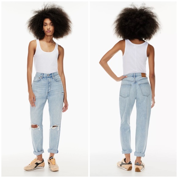 ARITZIA Denim Forum High Rise BF Loose 28L - Picture 1 of 7